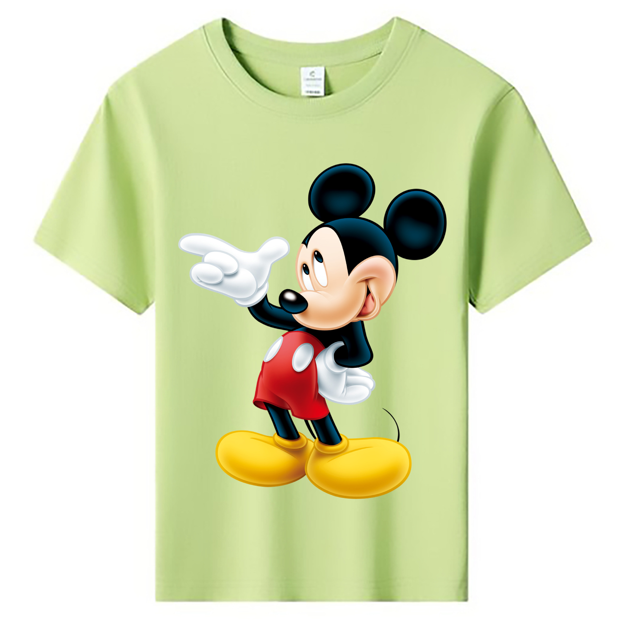 ミッキーマウス Mickey Mouse 綿100％キッズTシャツ（フロントプリント）